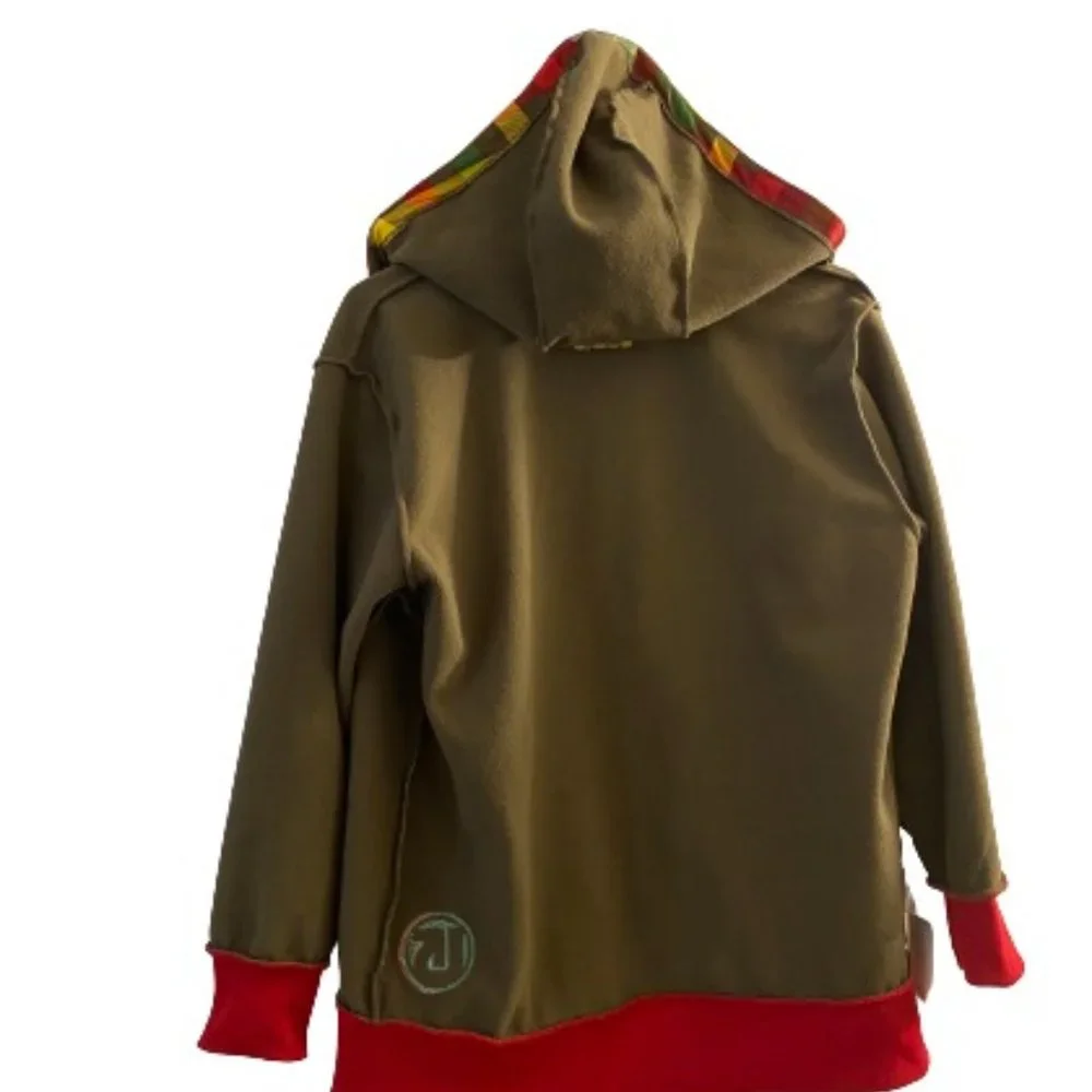 BURTON DRYRIDE BOYS BONDED FLEECE HOODED MULTICOLOR LONG SLEEVEJACKETSz L(14/16)
